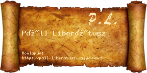 Páll Liberátusz névjegykártya